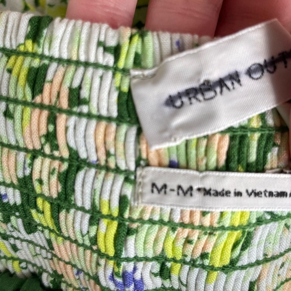 Urban Outfitters Green Floral Print Variable Straps Midi Dress Medium - Picture 8 of 10